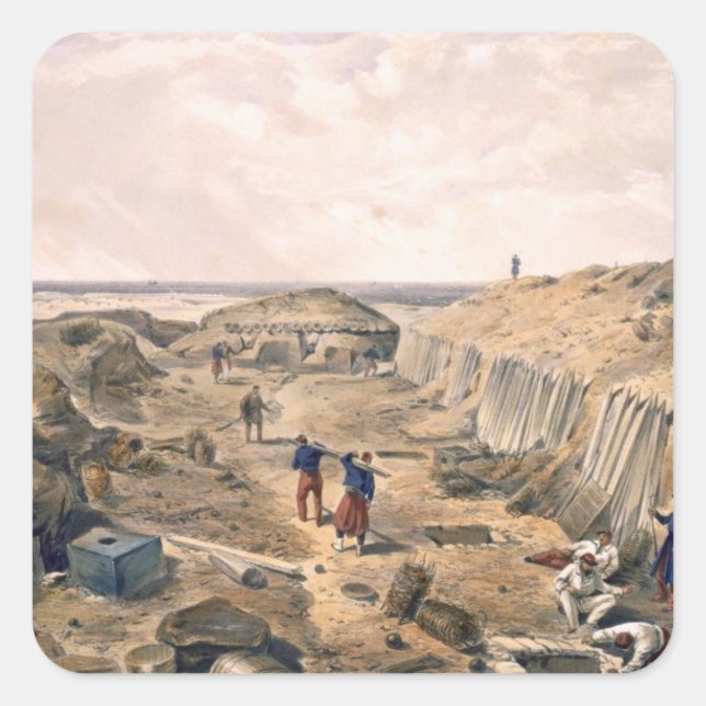 Ditch of the Bastion du Mat, plate from 'The Seat Square Sticker (Front)