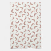 Ditsy cute shrimps   tea towel (Vertical)