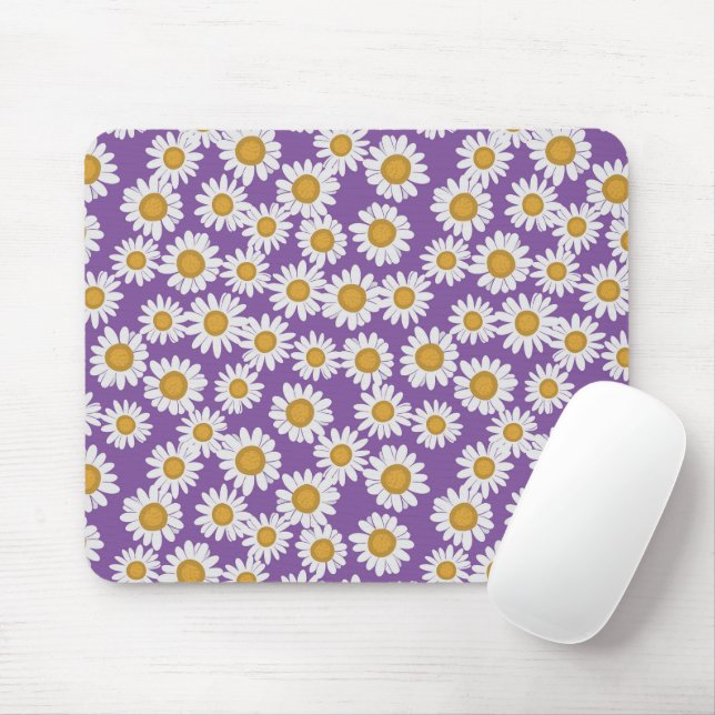 Ditsy daisy flowers mouse mat (With Mouse)