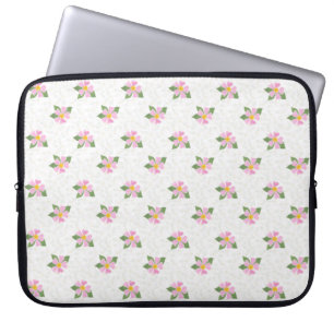 Ditsy Dog Rose Polka Style Neoprene Laptop Sleeve