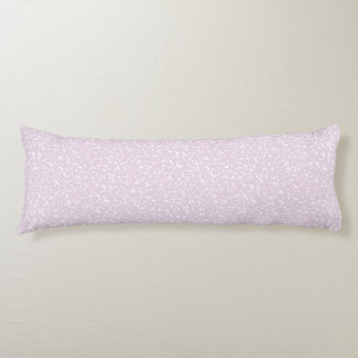 Ditsy Dots Pattern - White on Dusty Pink Body Cushion