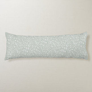 Ditsy Dots Pattern - White on Gray Green Body Cushion