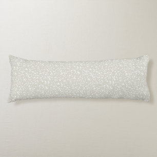 Ditsy Dots Pattern - White on Greige/Beige Body Cushion