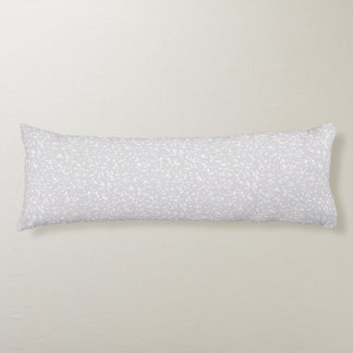 Ditsy Dots Pattern - White on Silver-Gray Body Cushion