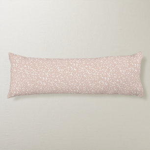 Ditsy Dots Pattern - White on Soft Terracotta Body Cushion