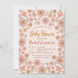 Ditsy Floral Boho Baby Shower Invitation
