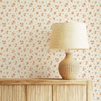 Ditsy Floral Cottagecore Boho Wildflower Beige Wallpaper