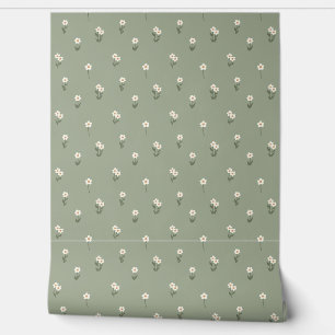 Ditsy Floral Cottagecore Boho Wildflower Sage Wallpaper