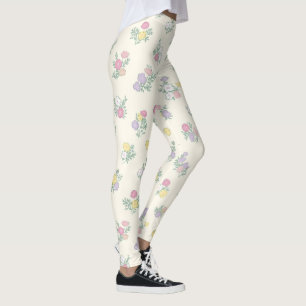 Ditsy Floral Pastel Cute Cottagecore Pattern Leggings