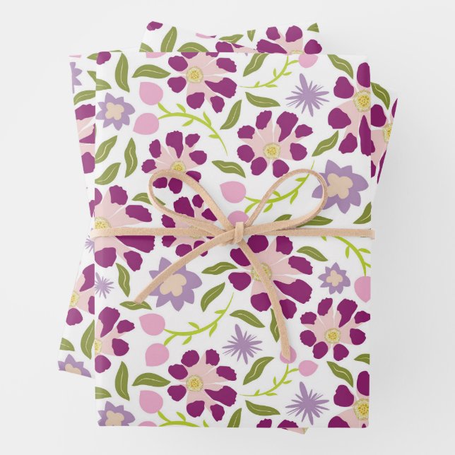 Ditsy floral  wrapping paper sheet (In situ)