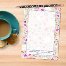 Ditsy Flowers Pattern Hand-illustrated Scripture