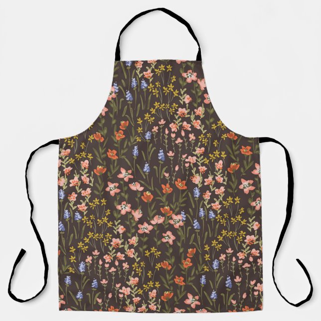 Ditsy Flowers: Vintage Mille-Fleur Pattern Apron (Front)