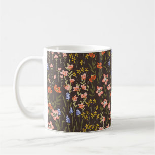 Ditsy Flowers: Vintage Mille-Fleur Pattern Coffee Mug