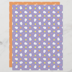Ditsy Ghosts Scrapbook Paper