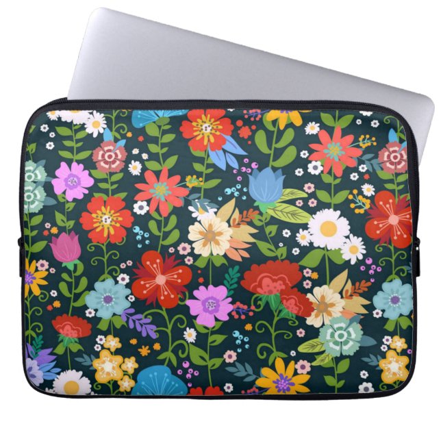 Ditsy seamless Flowers Pattern-13554 Laptop Sleeve (Front)