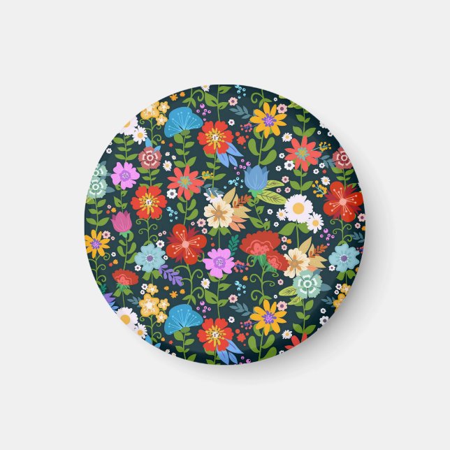 Ditsy seamless Flowers Pattern-13554 Magnet (Front)