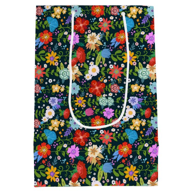 Ditsy seamless Flowers Pattern-13554 Medium Gift Bag (Back)