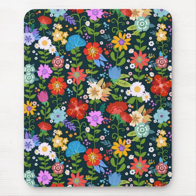 Ditsy seamless Flowers Pattern-13554 Mouse Mat (Front)