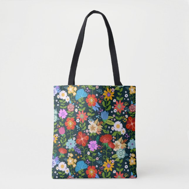 Ditsy seamless Flowers Pattern-13554 Tote Bag (Front)