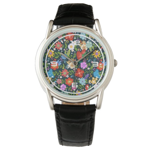 Ditsy seamless Flowers Pattern-13554 Watch (Front)