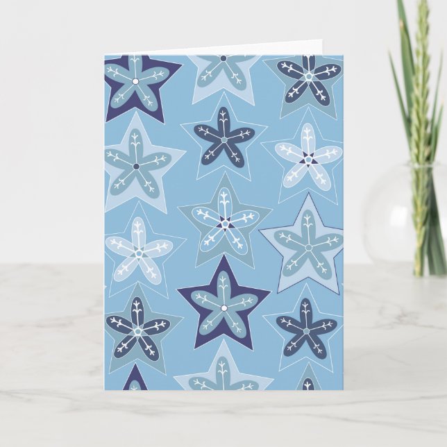 Ditsy Snowflake pattern backgrounds textures Card (Front)