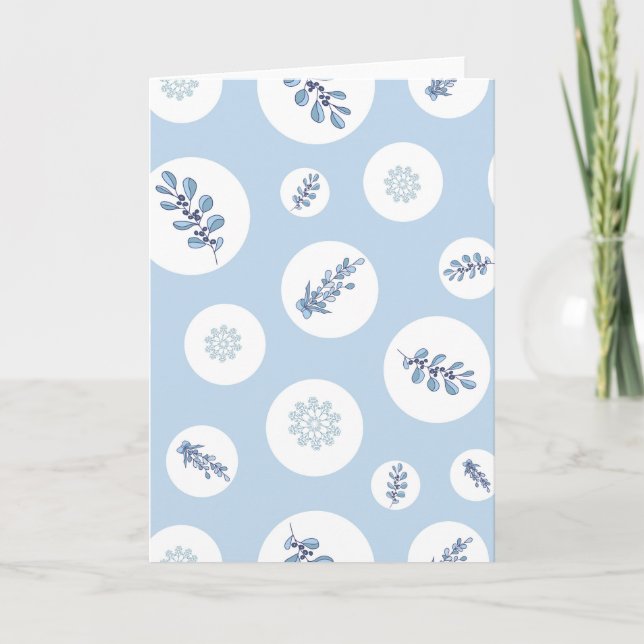 Ditsy Snowflake pattern backgrounds textures Card (Front)