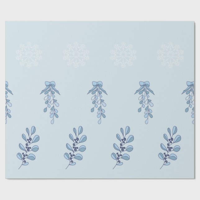 Ditsy Snowflake pattern backgrounds textures Wrapping Paper (Flat)