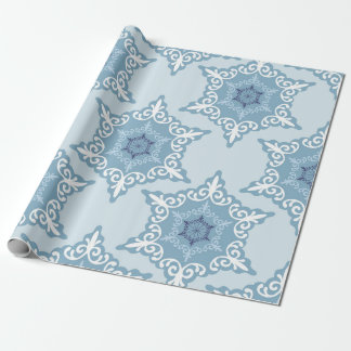 Ditsy Snowflake pattern backgrounds textures Wrapping Paper
