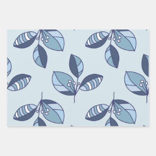 Ditsy Snowflake pattern backgrounds textures Wrapping Paper Sheet