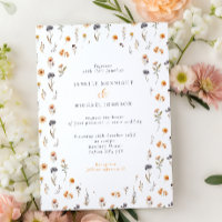 Ditsy Sunflowers & Wildflowers Fall Wedding 