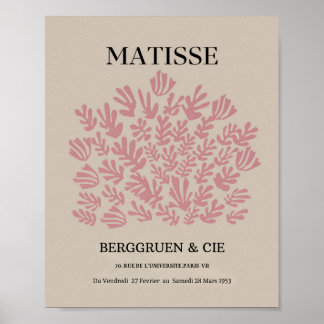 Dittelle Blush Pink Matisse leaf Wall Art Picture