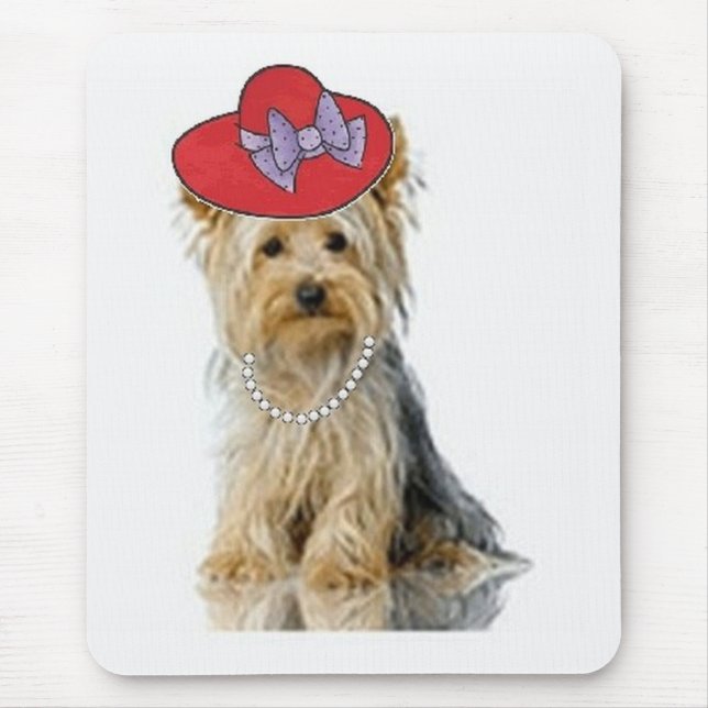 Ditzy Dogs~Original Mousepad~Yorkie Mouse Mat (Front)