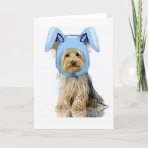 Ditzy Dogs~Original Notecard~Yorkie Holiday Card