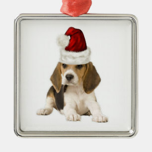 Ditzy Dogs~Original Ornament~Beagle~Christmas Metal Tree Decoration