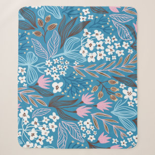Ditzy Floral: Vintage Spring Design. Sherpa Blanket