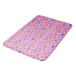 Ditzy Flowers at Sundown Bath Mat