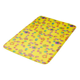 Ditzy Flowers in Summer Bath Mat