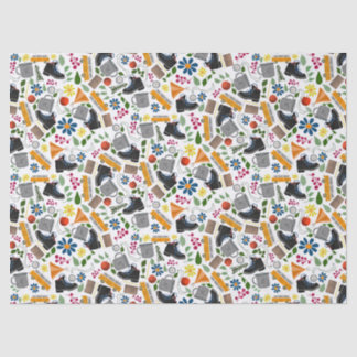 Ditzy Whimsical Hiking Pattern | Folk Art Outdoor Tissue Paper