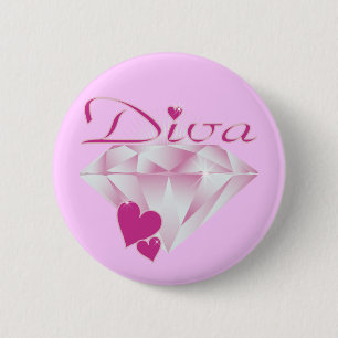 Diva 6 Cm Round Badge