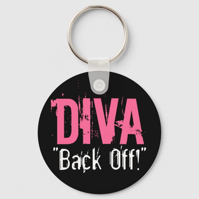 DIVA "Back Off!" keychain - Customised (Front)