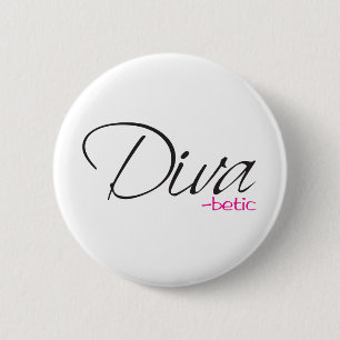 Diva-betic 6 Cm Round Badge