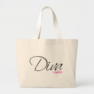 Diva-betic Large Tote Bag