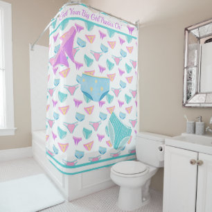 Diva Big Girl Panties Girly Glam Shower Curtain