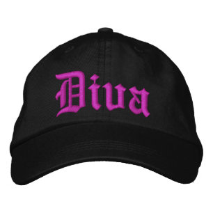 Diva Black With Hot Pink Ladies Hat