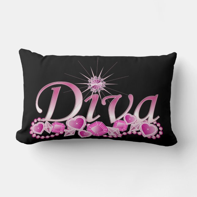 Diva Bling Lumbar Cushion (Front)
