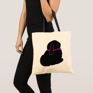 Diva bunny with sparkle tote bag