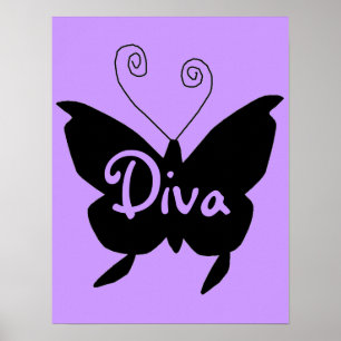 Diva Butterfly Poster
