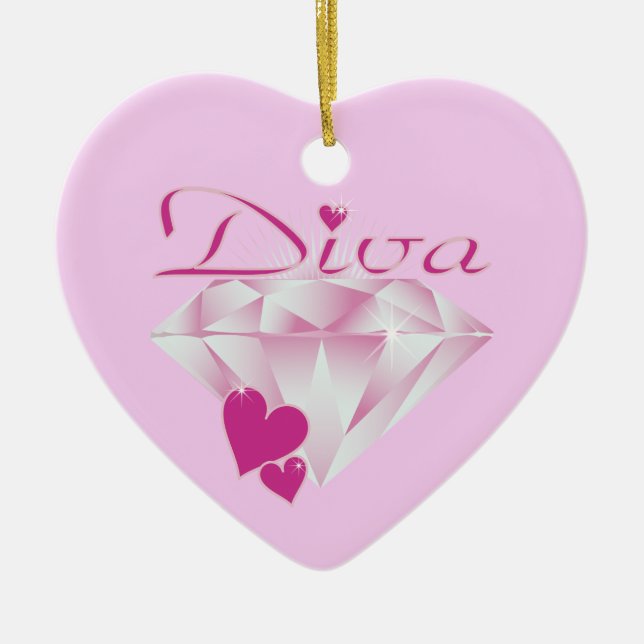 Diva Ceramic Tree Decoration (Front)
