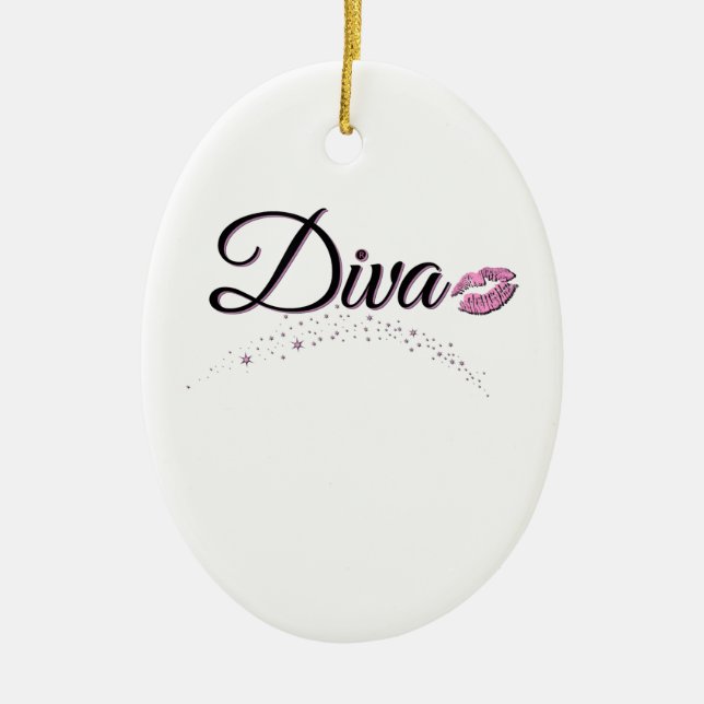 Diva Ceramic Tree Decoration (Front)