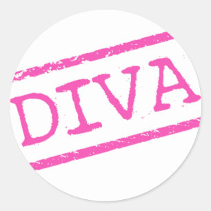 "DIVA" CLASSIC ROUND STICKER